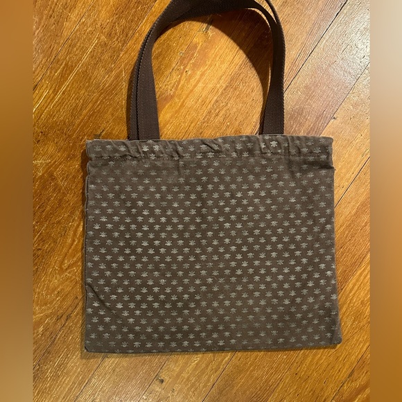 Brown canvas tote by Joia/USA, perfect white interior with no stains 15” x 13” - Picture 6 of 8